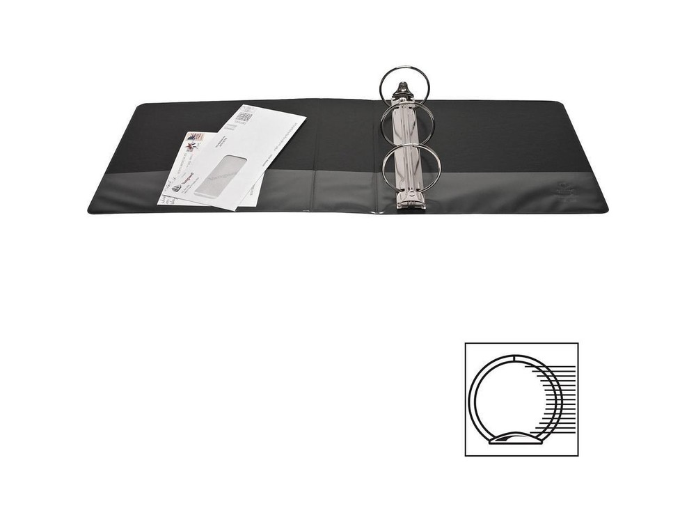 Business Source View Binder w/ 2 Inside Pockets 3" Capacity Black 09958