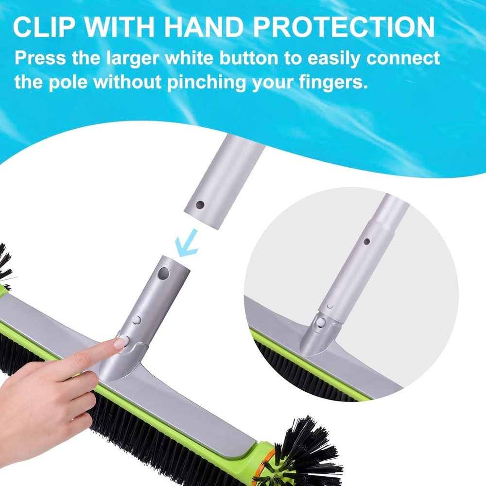 Effective Pool Wall Scrubber - Hemispherical Bristles