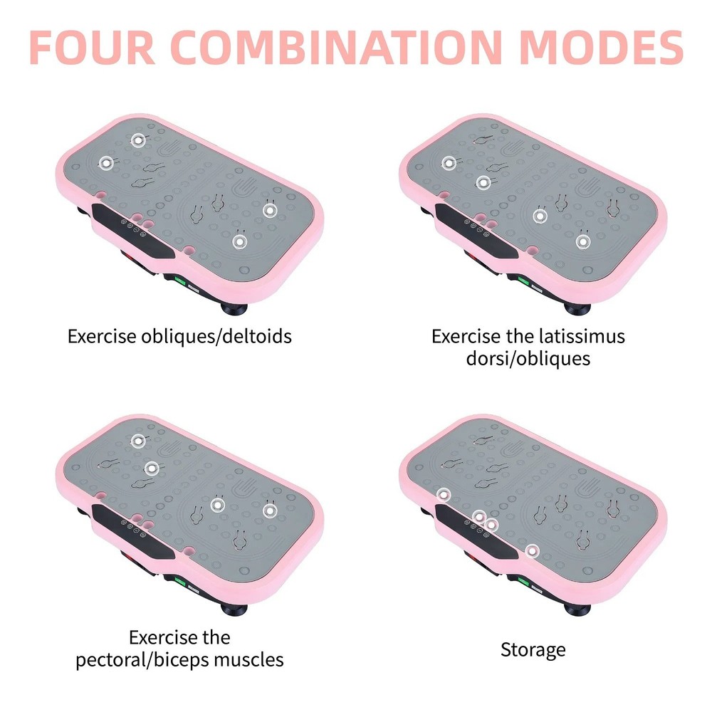 Whole Body Vibration Plate Exercise Machine, 4 Modes, Remote Control for Weight
