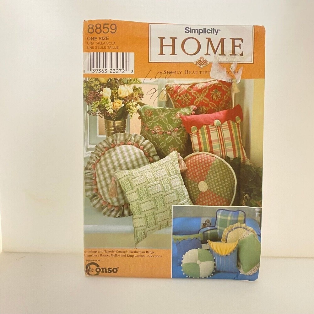 #8859 Simplicity Pillow Case Sewing Pattern