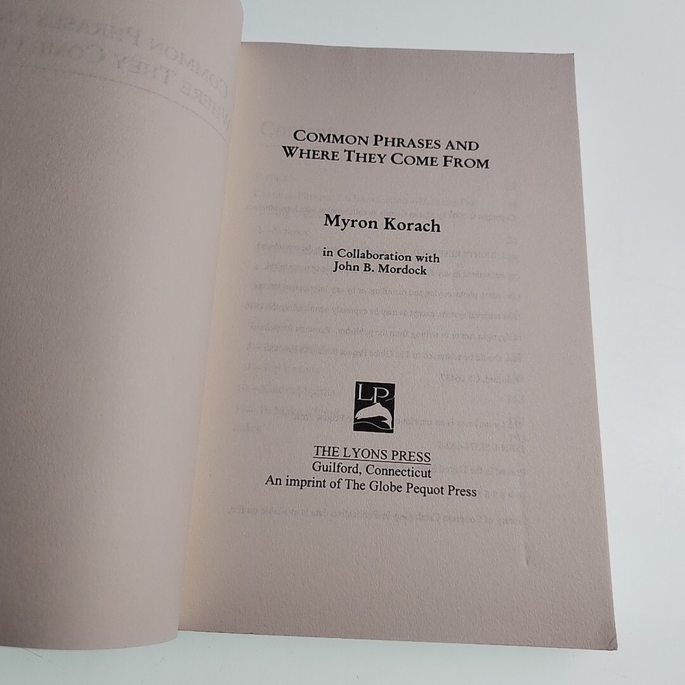 Common Phrases Myron Korach 2002 Paperback Book