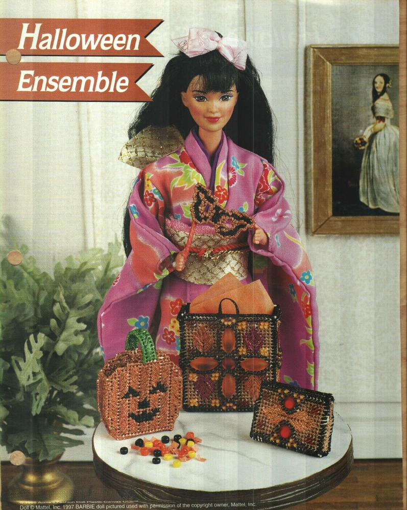 NEW SWEETHEART SET & HALLOWEEN ENSEMBLE PLASTIC CANVAS PATTERN INSTRUCTIONS