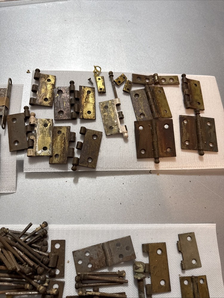 Vintage Brass Cabinet Locks & Hinges & Latches