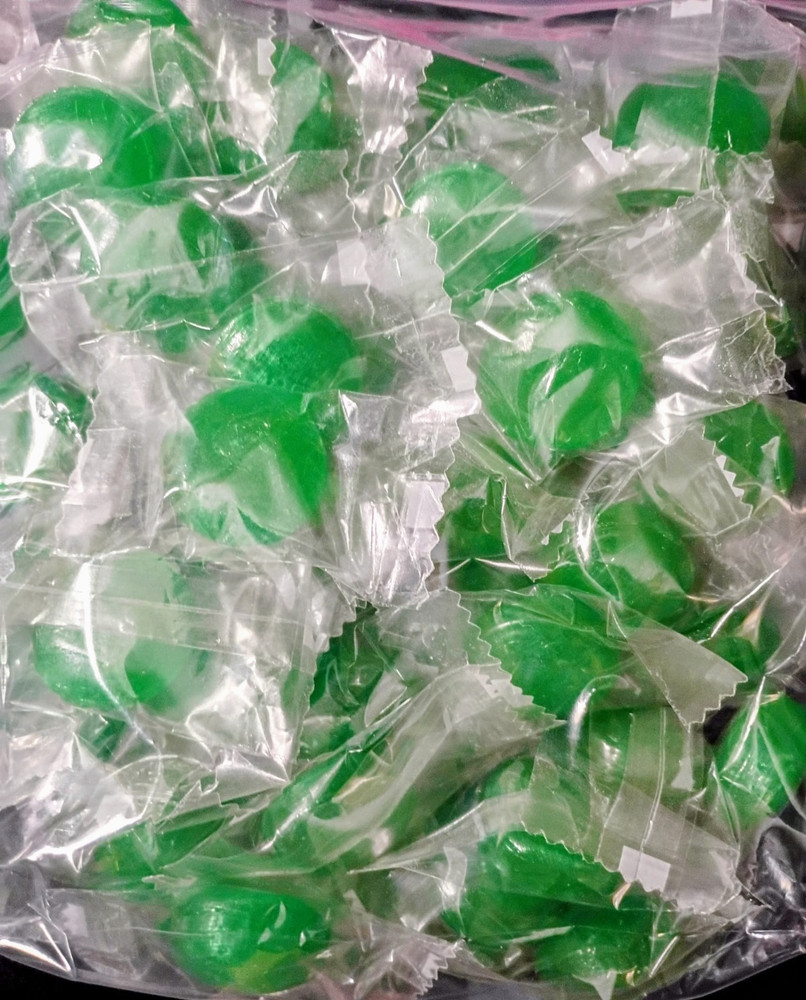 Individually Wrapped Lime Disc. Hard Candy  1 pound bag Bulk Delight Bag