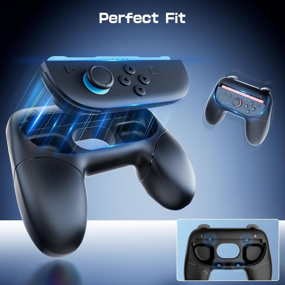 Grip Case Set for Nintendo Switch 2 Joy-Con Updated,Perfect for Racing Game,j
