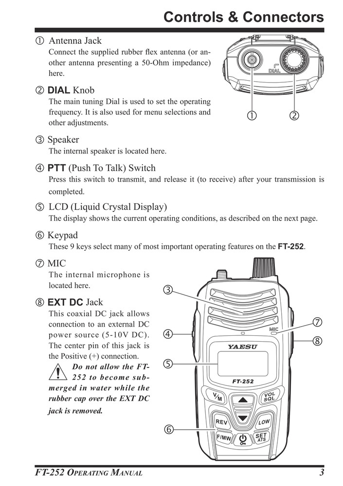 Yaesu FT-252 — Operating Manual Guide Documentation — 68 Pg — Half Size 5.5x8.5