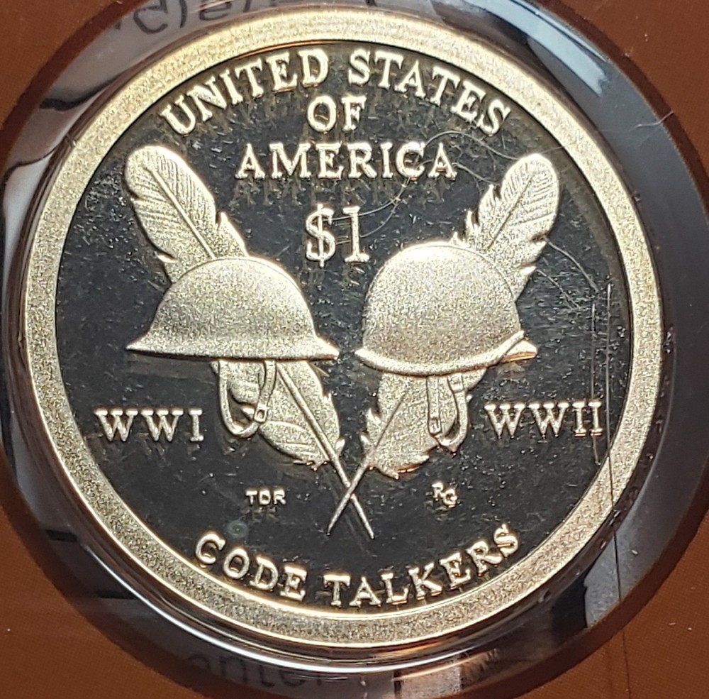2016-S Sacagawea Code Talkers Golden Dollar Gem Proof