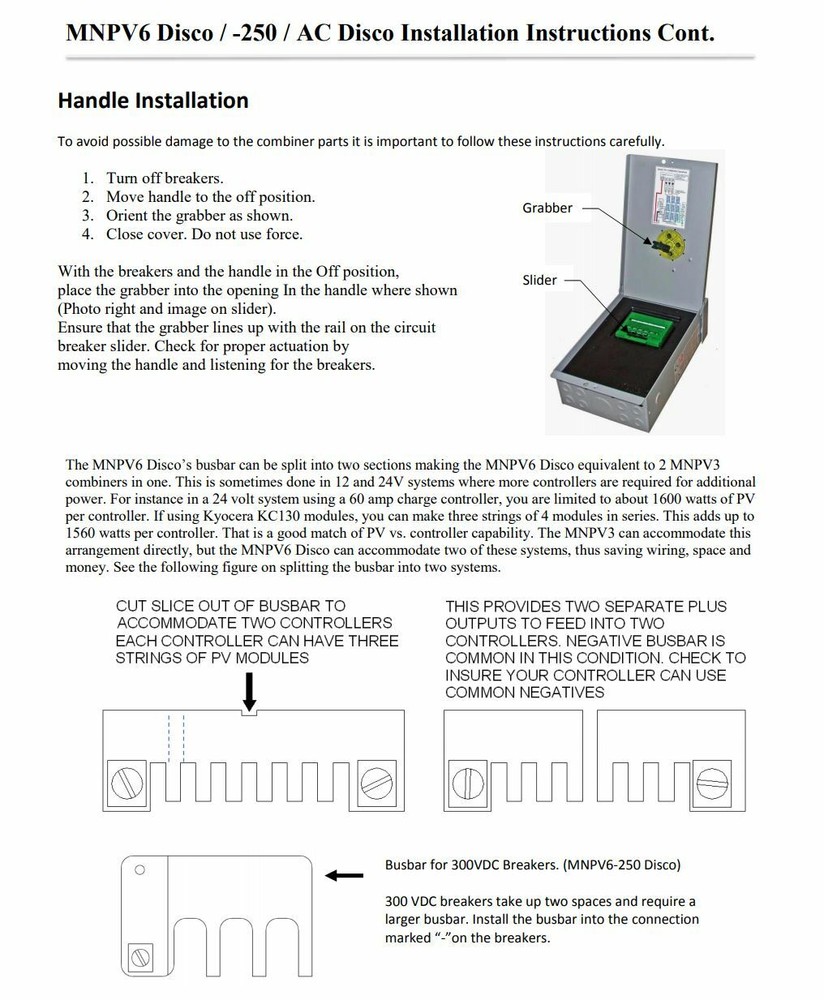 MidNite Solar MNPV6-DISCO AC MICRO 3R Enclosure Combiner