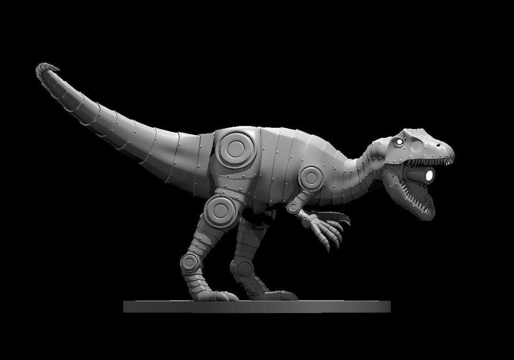 Clockwork Allosaurus V2 Dinosaur Monster Manual 28mm Scale DND D&D Tabletop Mini