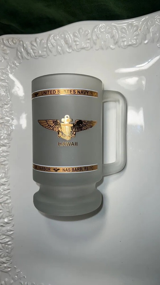 Navy Pilot Frosted Beer Mug from Hawaii