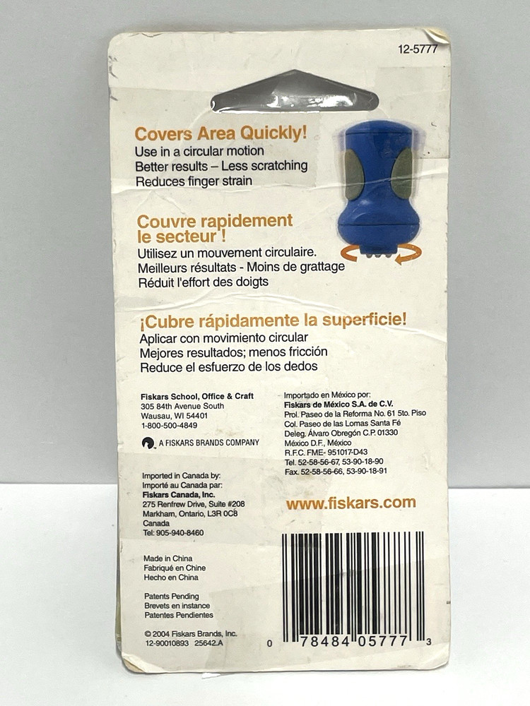 Fiskars Texturing Tool Pivoting Rounded Head Reduce Finger Strain Paper 12-5777