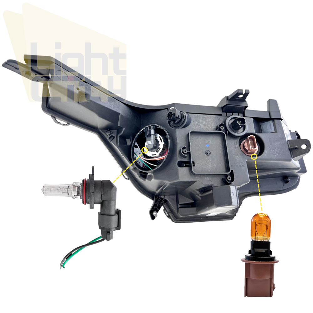 For 2017-2019 GMC Acadia Driver Side Halogen Headlight (Chrome , w/ LED DRL) LH