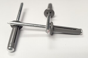 Gray 3/16" Small Head Tri-Fold Exploding Aluminum Mandrel Pop Rivets 250 pack