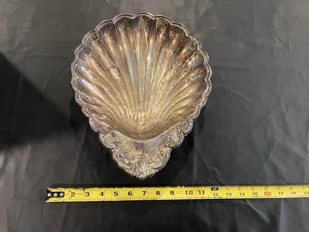 Silver Plated Sea Shell Shaped Serving Dish