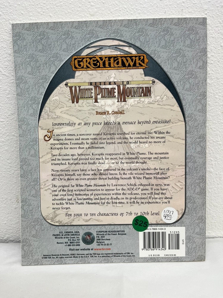 Dungeons and Dragons 2e Return to White Plume Mountain Module