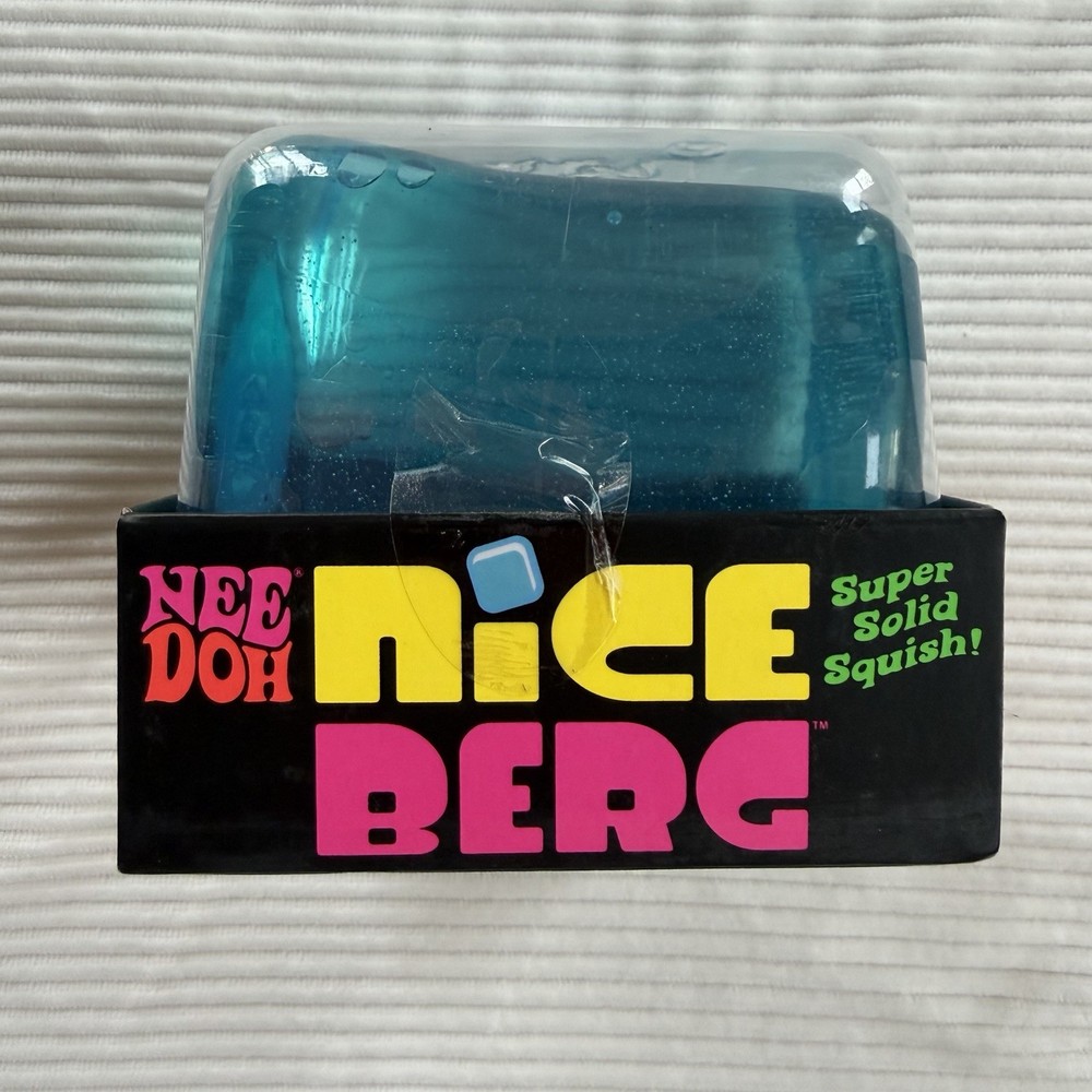 NeeDoh Nice Berg Blue XL Giant Nee Doh Niceberg Solid Squish Cube Ice Block