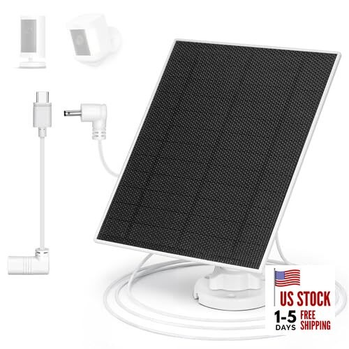 Pack Solar Panel for Ring Camera 8000mAh Battery 5W 5V Ring 2 with Battery