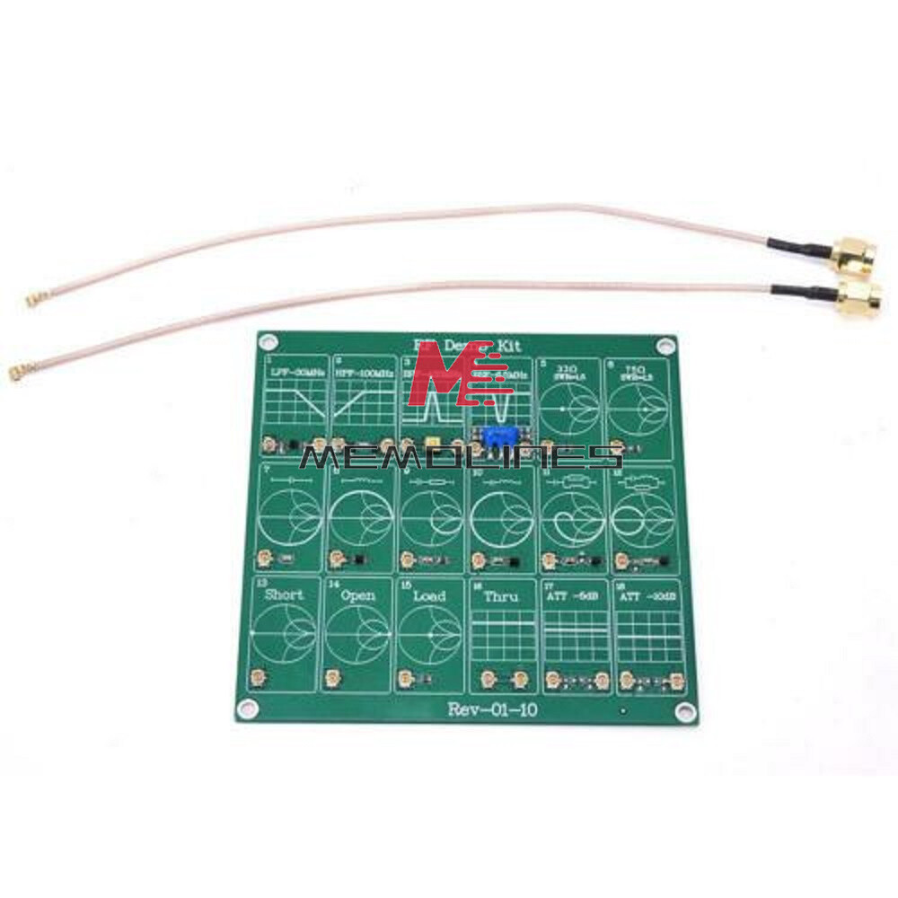 RF Demo Kit for NanoVNA Test board Vector Network Test Filter Attenuator + Cable