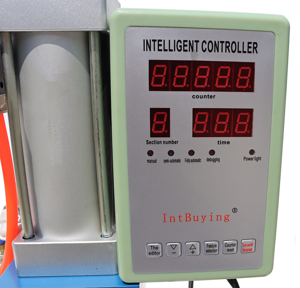 INTBUYING 110V 440Lb/200kg Pneumatic Punch Machine with Display Controller