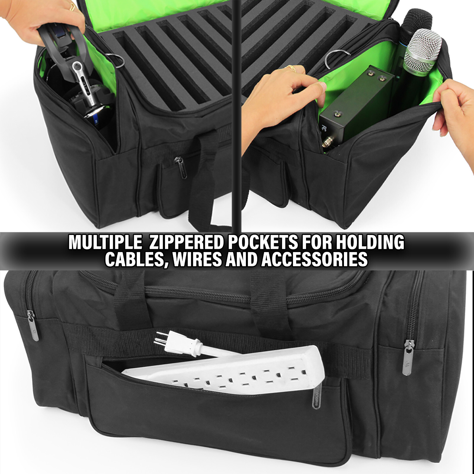 CM Microphone Case Gig Bag For DJ Equipment and Audio Accessories - Case Only