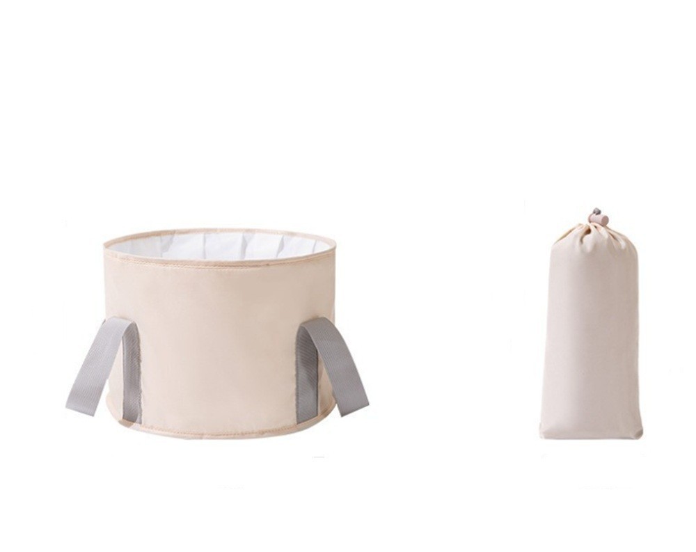 1-Set Collapsible Bucket — Portable Folding Camp Wash Basin for Camping, Hiking