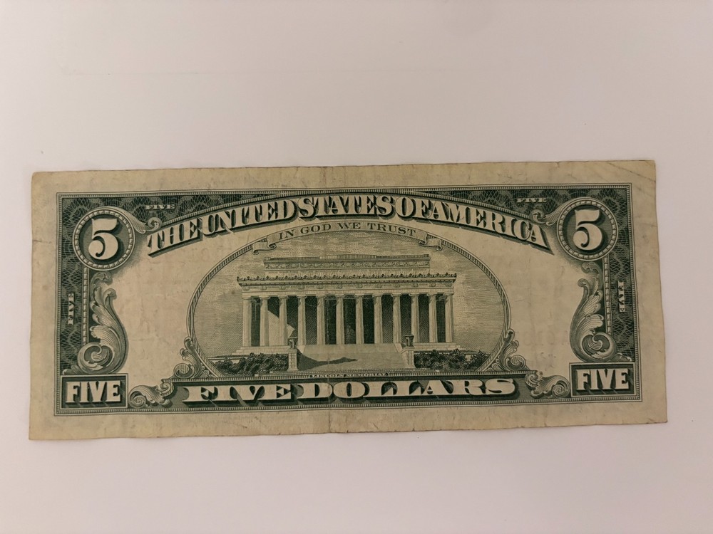 1963 $5 Dollar 《Yellow/Orange Seal & Serial Number note 》
