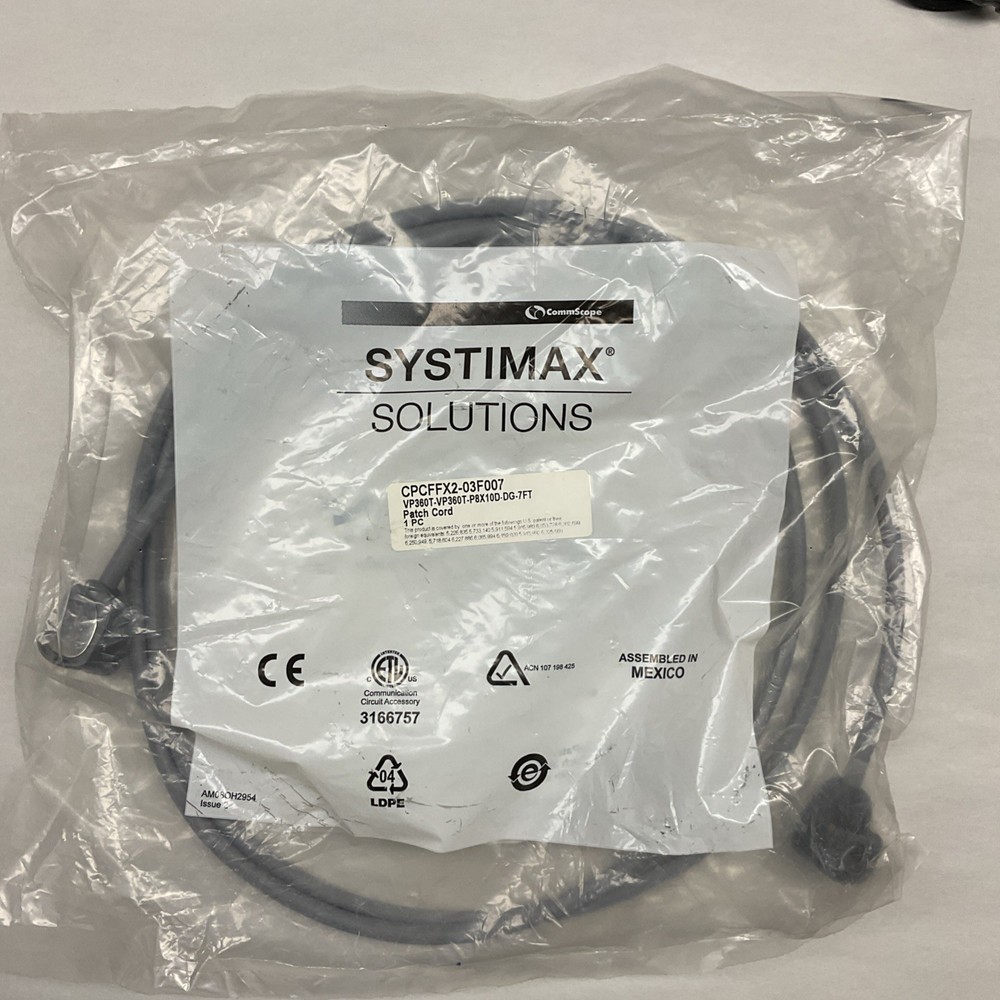 Commscope Systimax CPCSSX2-03F007 Gigaspeed X10D 360Gs10E Solid Cordage Mod