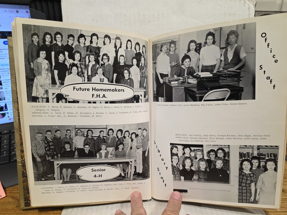 1963 Chieftain Yearbook,Bluejacket High School,Bluejacket,Oklahoma