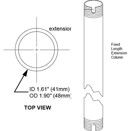 Peerless-AV ADD018024 Black Adjustable Extension Column for Multi-Displays