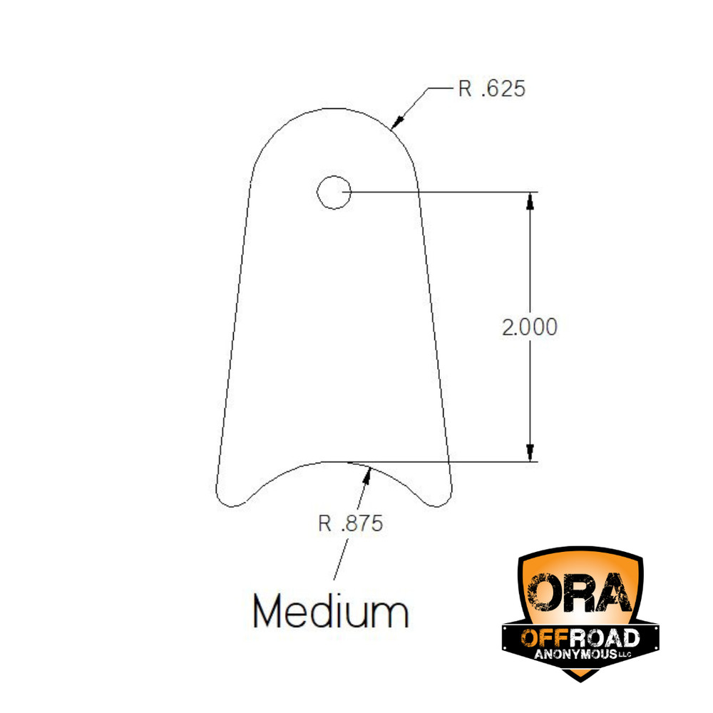 OFFROAD ANONYMOUS Slim Tube Base Tab-Quantity: Individually, Size: Large, Thickn