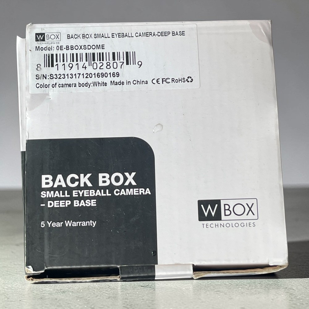 W Box 0E-BBOXSDMEG- Small Eyeball Camera Back-Deep Base - NEW