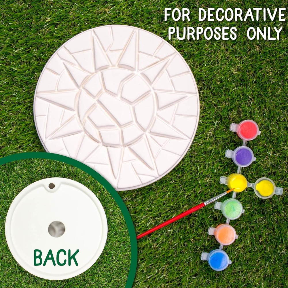Creative Roots Mosaic Sun Stepping Stone Kit, Includes 7-Inch Ceramic Stepping S