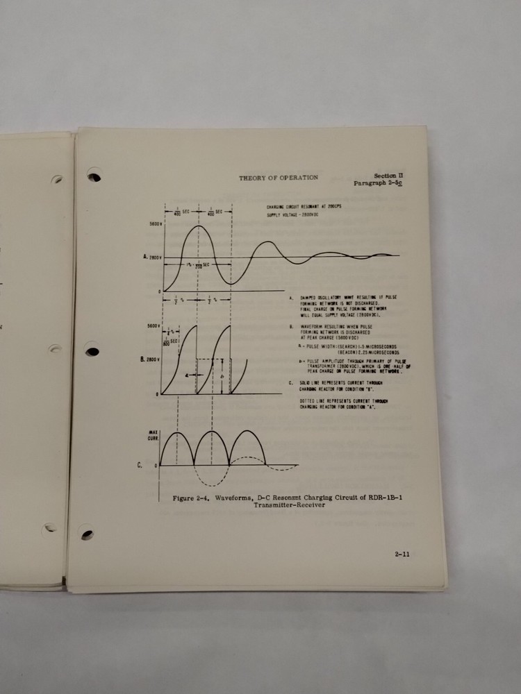 Bendix Airborne Radar System Type RDR-1B-1 Transmitter Receiver Instruction Book