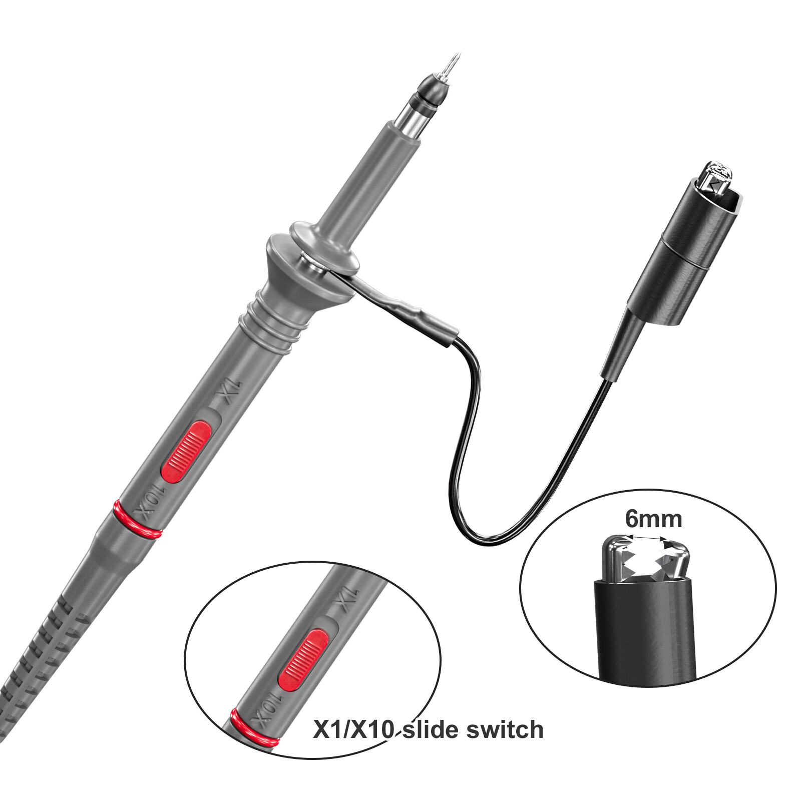 Universal Oscilloscope Probes with Accessories Test Lead Kit 100MHz 1X 10X 2Pack