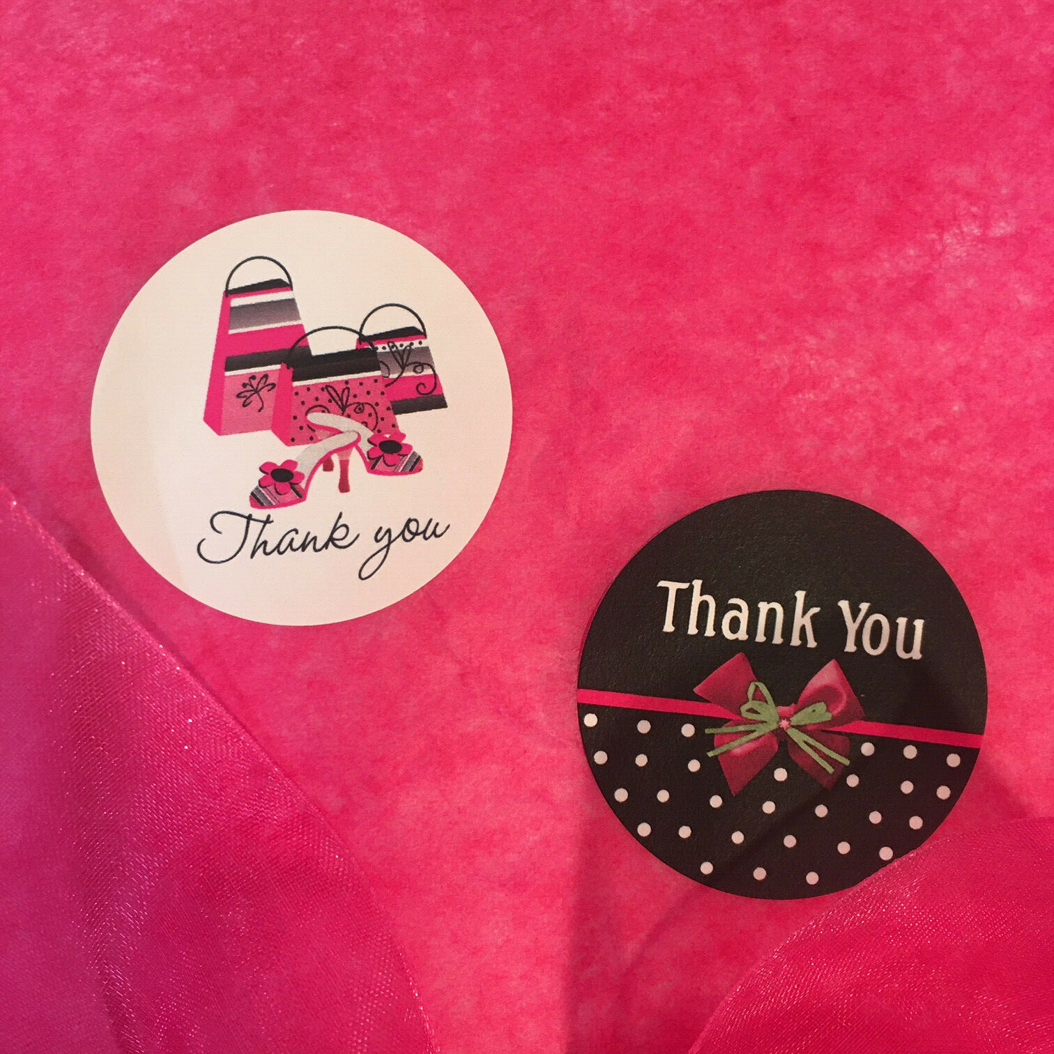 120x Business Thank You For Your Purchase Cards Stickers, Ladies Fashion