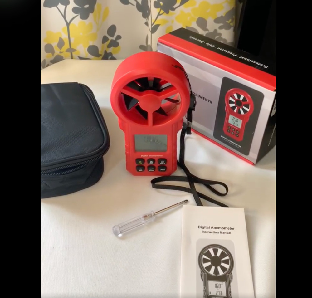 Digital Handheld Anemometer Wind Speed Meter Thermometer 5 Units High Accuracy