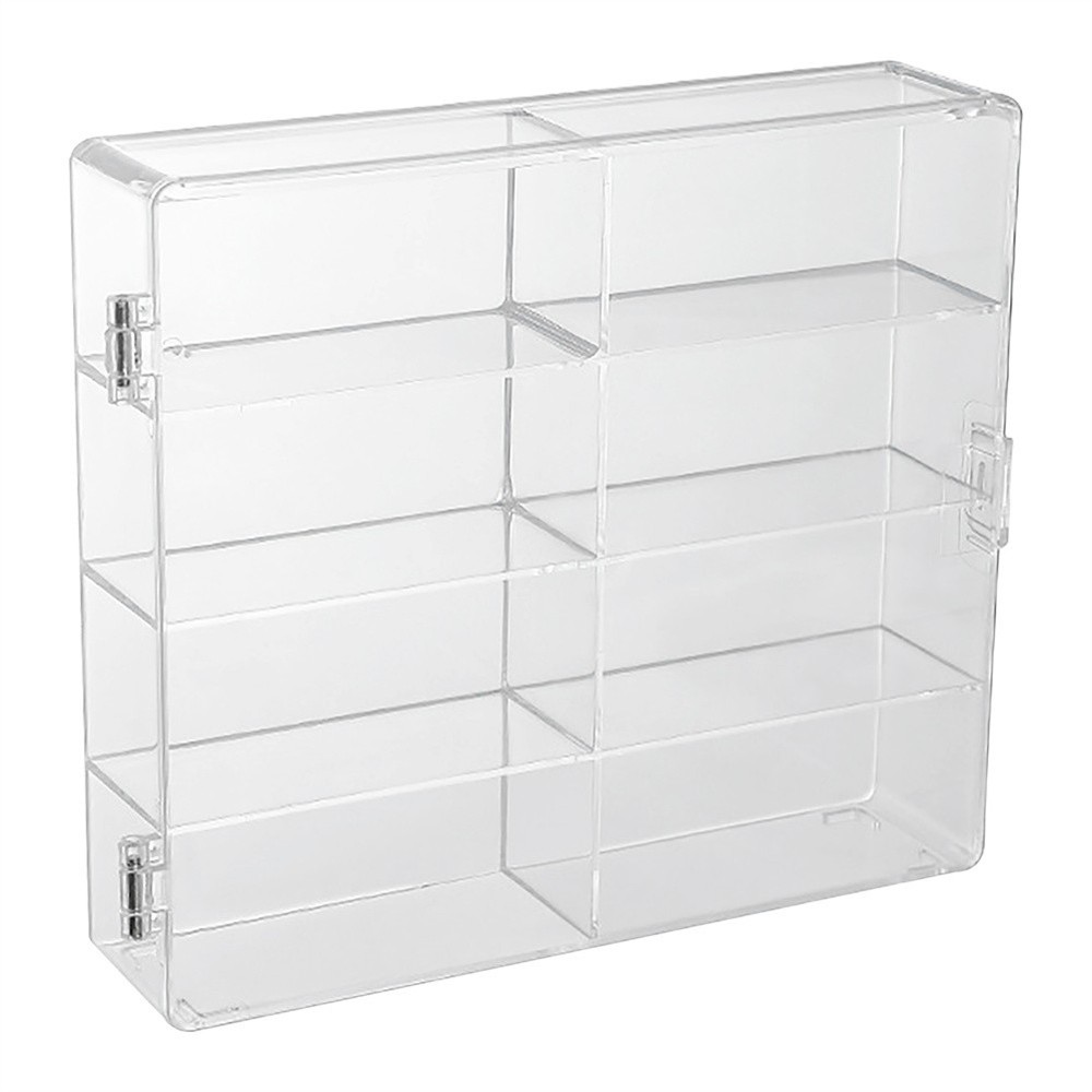 Car Display Case For 1/64 Hot Wheels Storage 8 Cars With Locking Latch Stackable