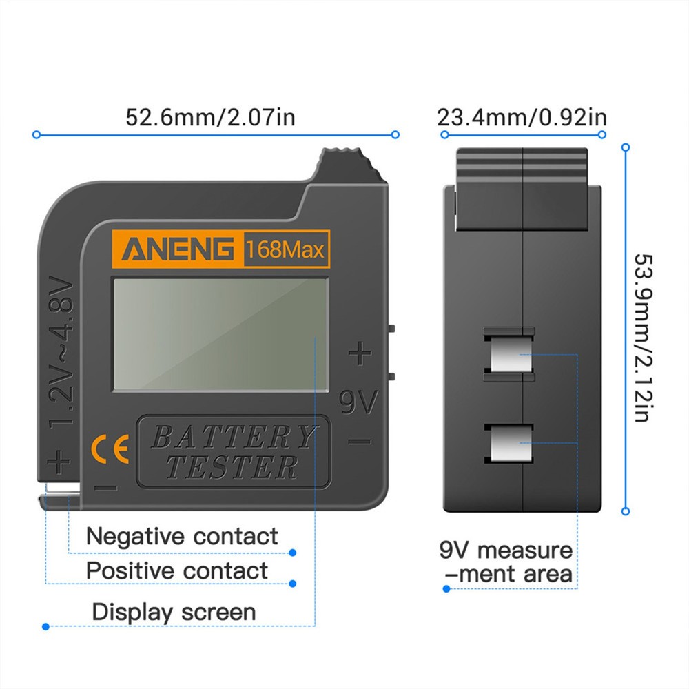 Battery Tester 9V AA AAA Button Cell Universal LCD Digital Display Battery Teste