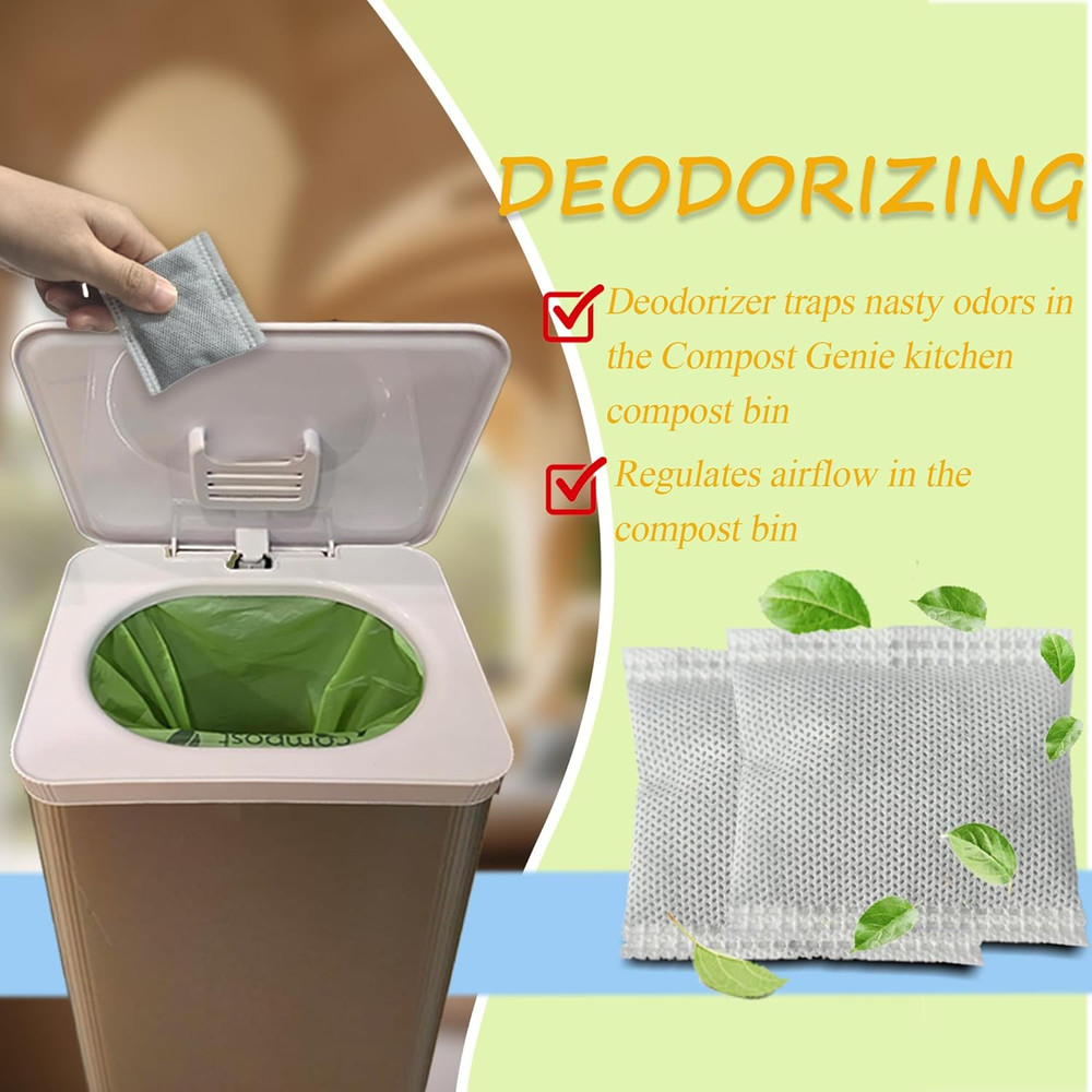 Compost Bin Deodorizers Carbon Filters Compatible with Compost Genie Kitchen Com