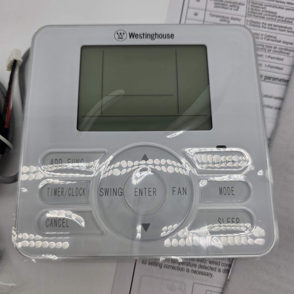 Westinghouse WWRCU Wired Remote Controller For 23 SEER Single & Multi-Zone