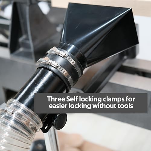 Deluxe Variable Height Dust Extraction Hood with Flexible Rubber Cuff Bs100b