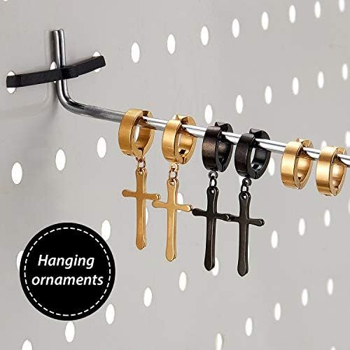 Mudder Pegboard Hooks Plastic Peg Locks Pegboard Hook Retainers Display Hook Org
