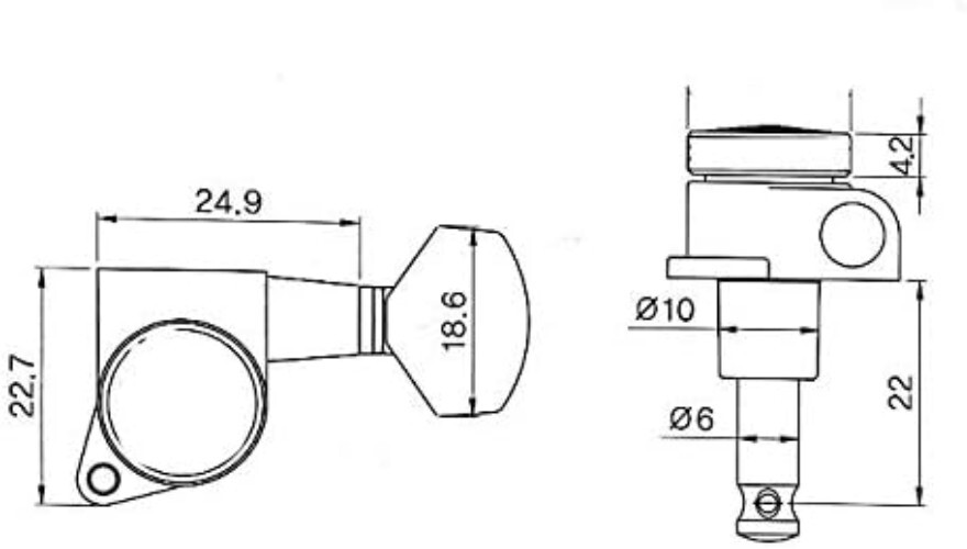Precise 1:18 Gear Ratio Locking Tuners for Accurate String Tension Adjustment