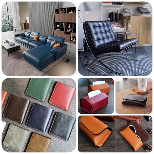Faux Leather Sheets for Craft One Roll Soft Smooth Surface Solid Leather Navy