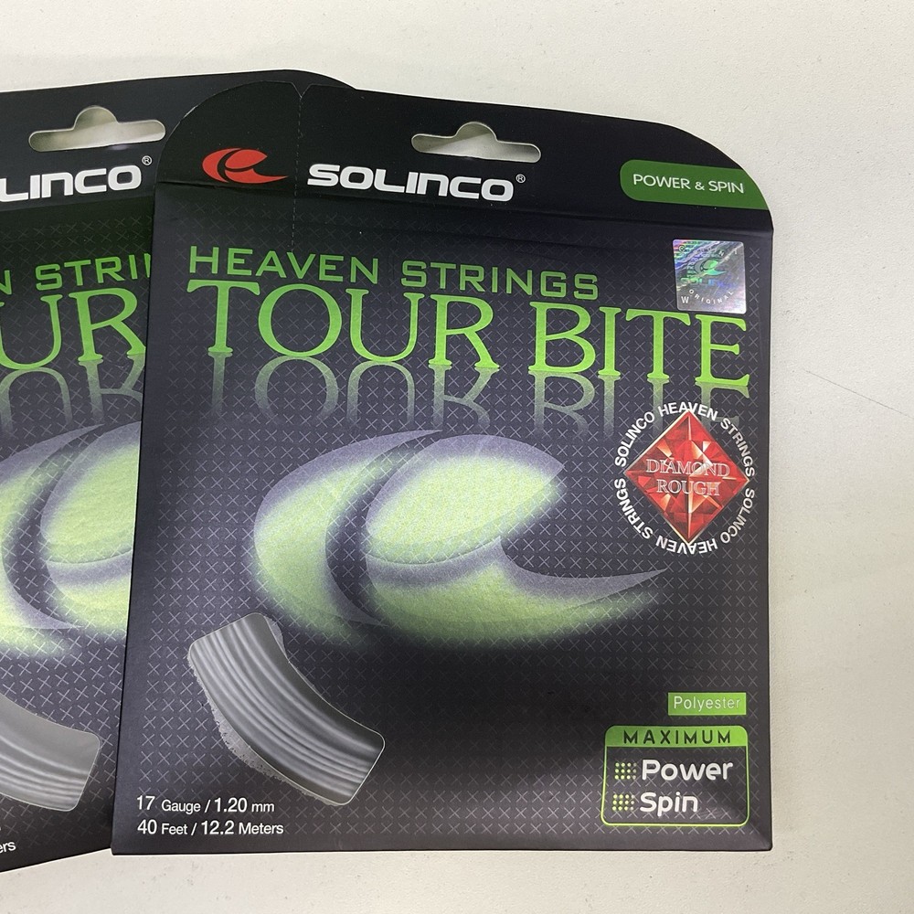 3 Pack Solinco Tour Bite Diamond Rough 17g/1.20mm Polyester