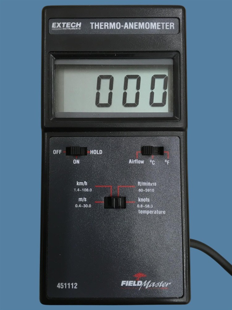 Extech Instruments Model 451112 FieldMaster Thermo-Anemometer w/ Vane Probe