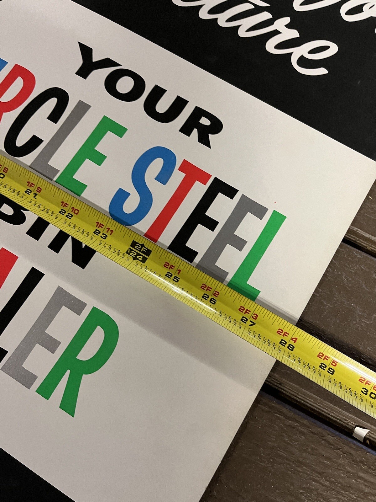 Vintage Circle Steel Grain Bin Dealer Cardboard Sign Oakland ILL MD&M Supply