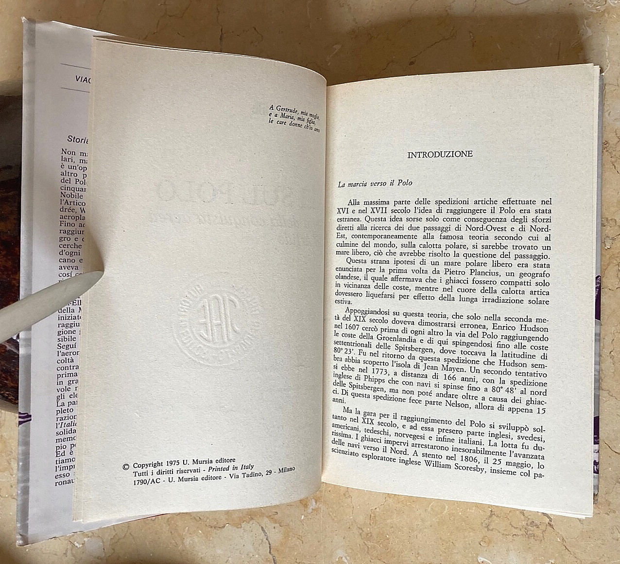 ARCTIC EXPL. ALI SUL POLO Storia della conquista aerea SIGNED U. NOBILE BOOK