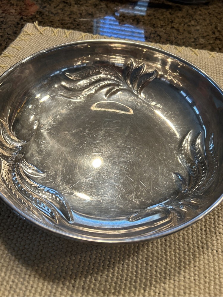 Vintage Kirk Stieff Silver Plate Made In Italy 9”Diametet x2” Bowl