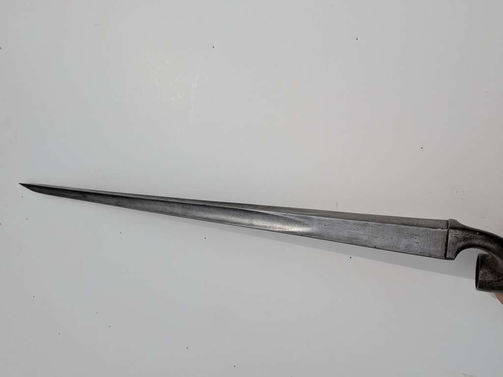 British Pattern 1842 Bayonet converted to Pattern 1851, probably Confederate